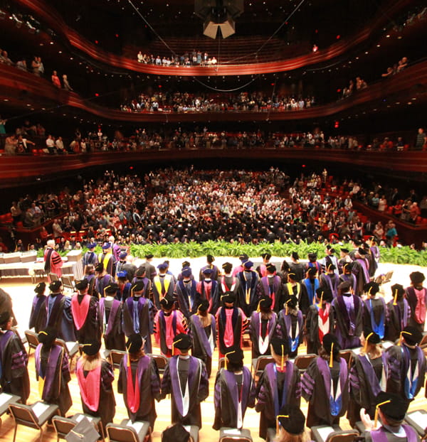 Commencement ceremonies at the Kimmel Center