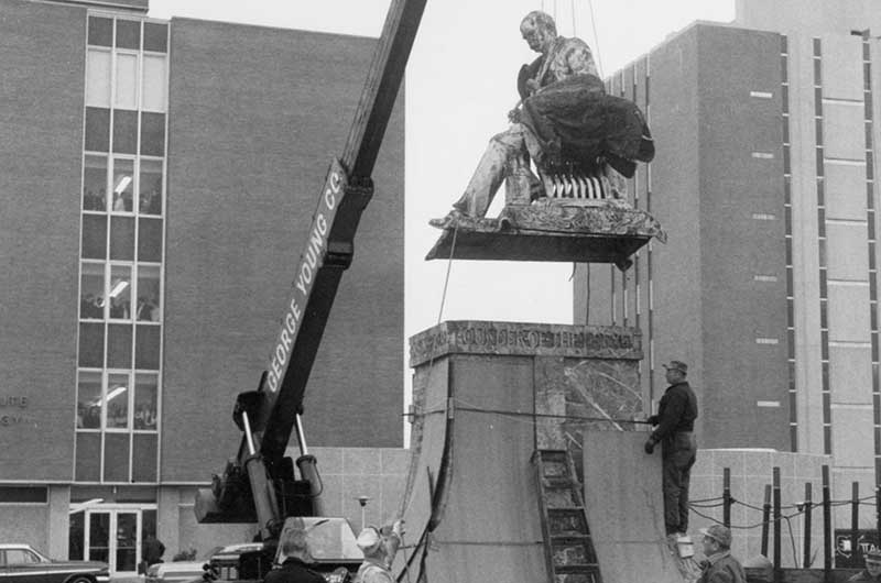 Drexel statue being relocated
