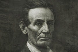 Abraham Lincoln wood carving print from The Drexel Collection