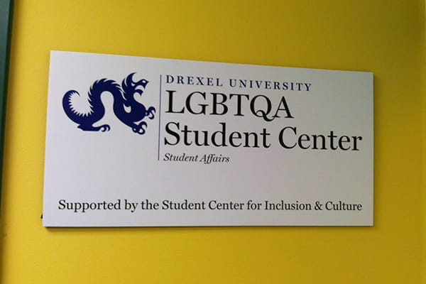 LGBTQA Student Center Sign
