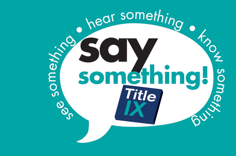 Logo for The Office of Equality and Diversity' Title IX campaign.