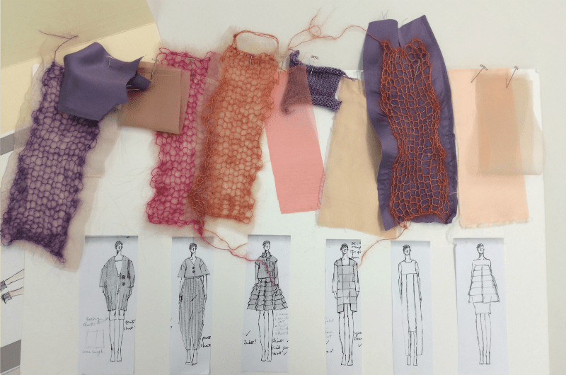 Swatches and designs from Drexel senior Ying Zhang's collection.