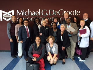 The group of Drexel nursing practice doctoral students who participated in a study abroad program in Canada.