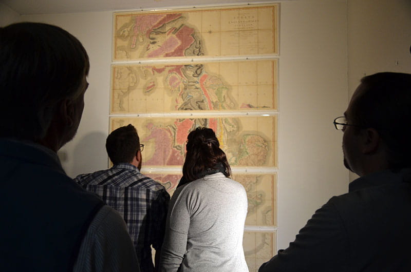 One of the world's earliest geological maps was recently pulled from the Academy Archives and put on display for visitors, but only for a few days as it is quite delicate and rare.