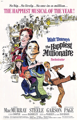 A poster for "The Happiest Millionaire."