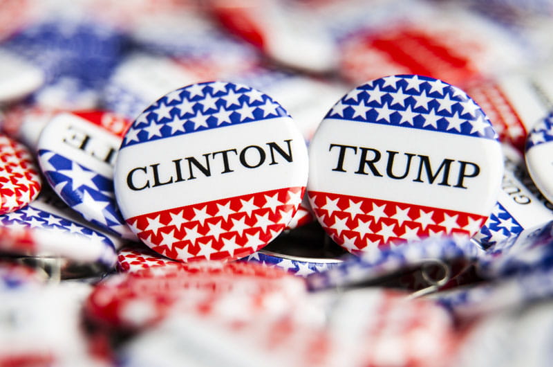 pin for clinton and trump