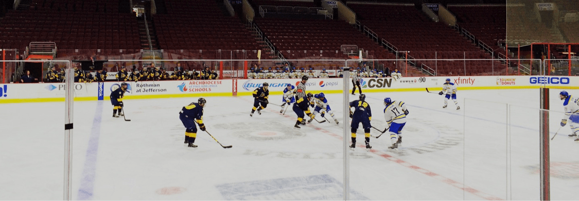 The Drexel Men’s Club Ice Hockey team took to the ice of the Wells Fargo Center.