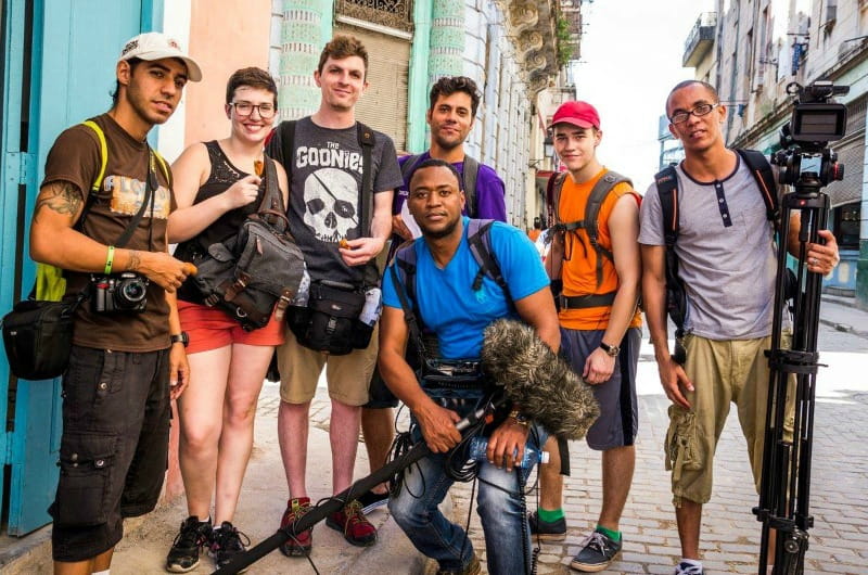 Drexel students in Cuba for a documentary course.