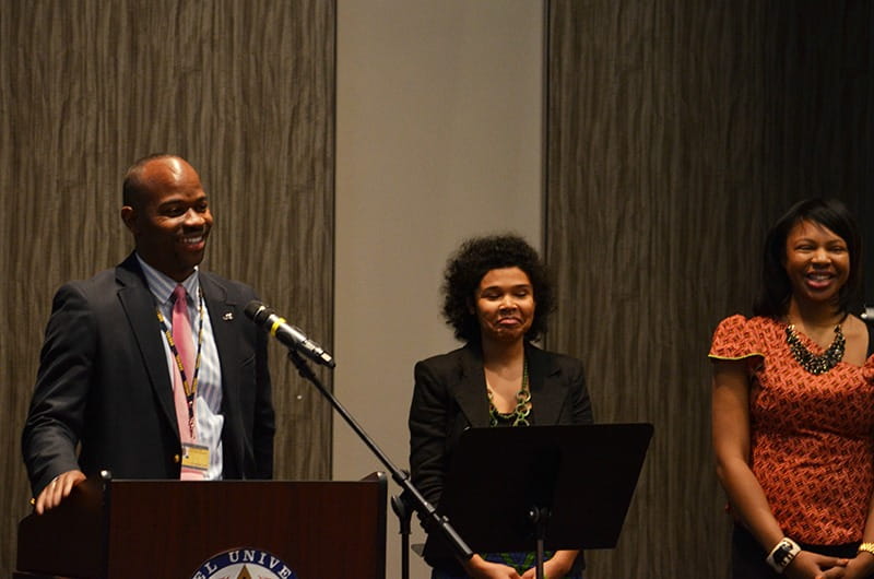 Drexel Provost M. Brian Blake speaks at last year's Black History Month luncheon.