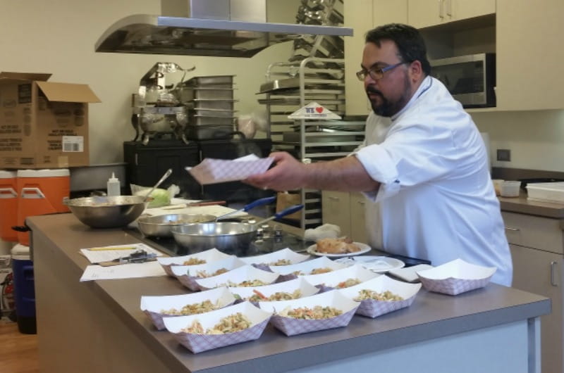 Chef Brian Lofink serves up an Asian-inspired menu at a recent cooking workshop.