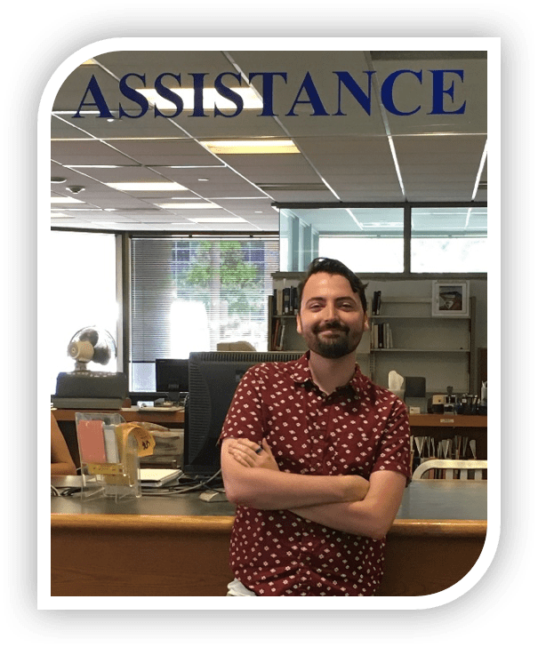 Jesse Webster, specialist I, library assistance.