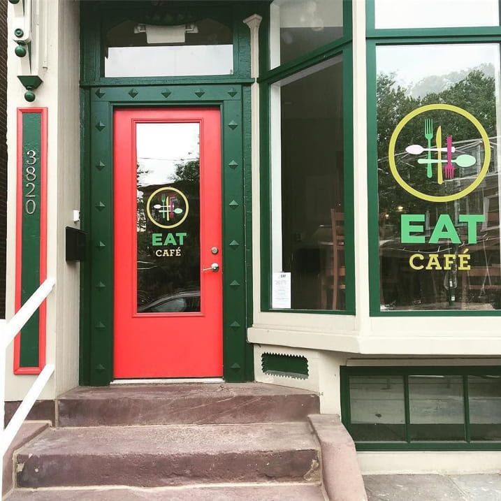Front door for the EAT Cafe