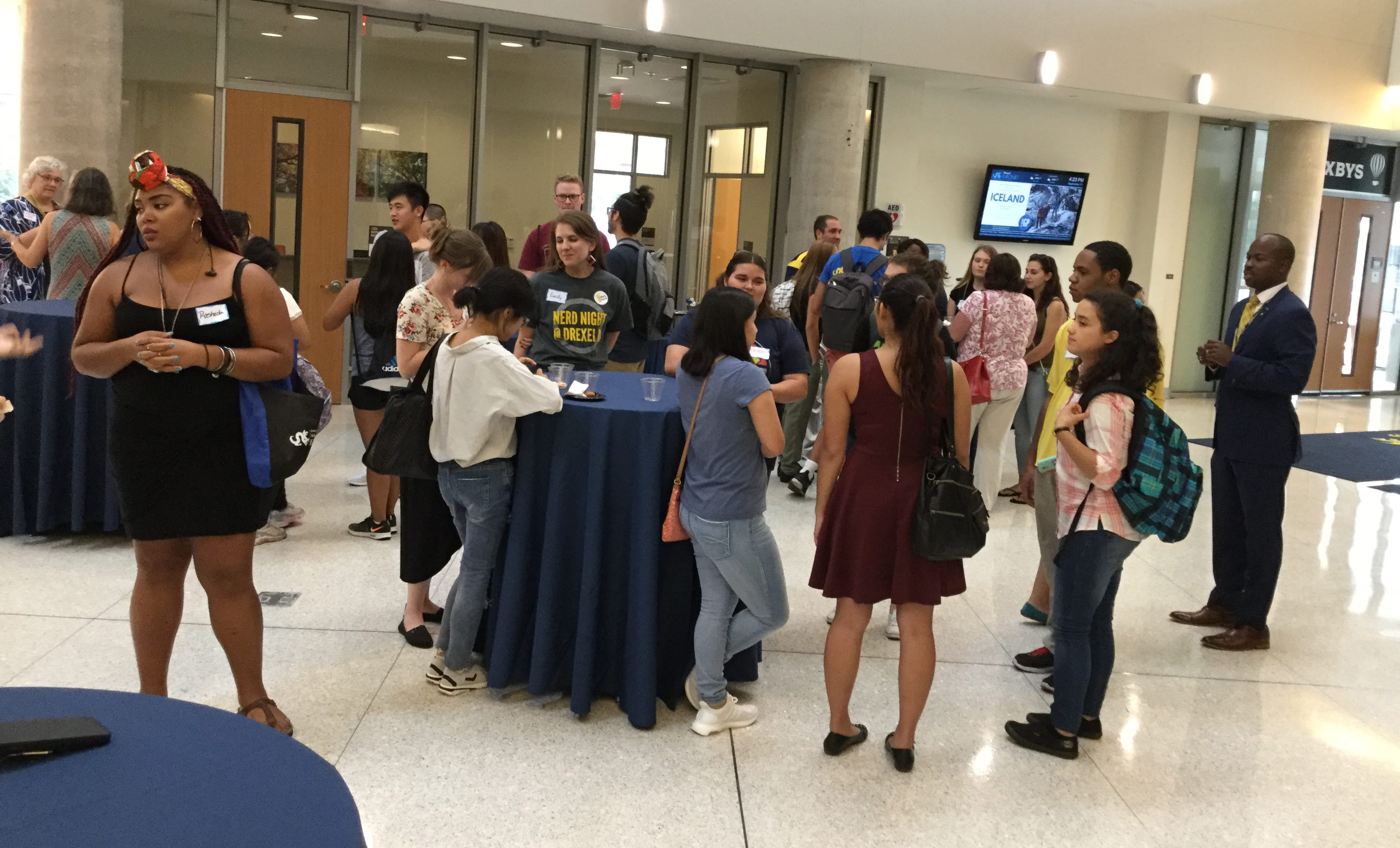 Students, faculty and staff mingled at the First Forward reception on Sept. 21.