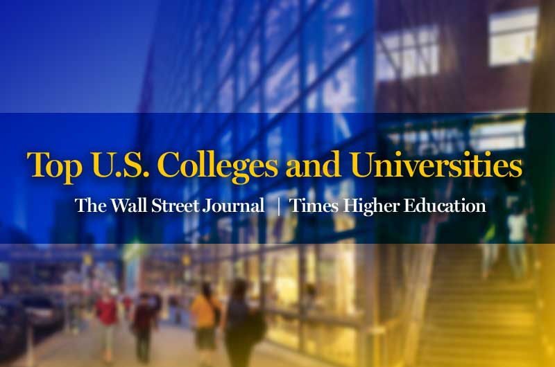 The Wall Street Journal and Times Higher Education ranking for Drexel University.