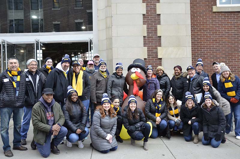 Drexel alumni, faculty, staff, students and friends helped distribute the turkeys and side dishes on the Univesity City Campus on Dec. 13. 