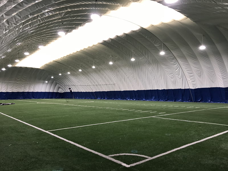 The turf field inside of the Buckley Bubble. Photo credit: Drexel Athletics.