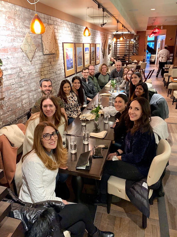 A lab outing in Philadelphia in January with DUniBo participants and Drexel faculty and staff. Photo courtesy Olimpia Meucci. 