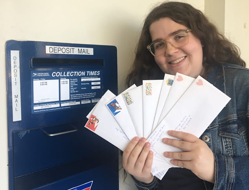 Sarah Resanovich is a fourth-year hospitality management student at Drexel University and a Campus Election Engagement Project (CEEP) fellow, mailing reminders to people to vote in the 2020 presidential election.