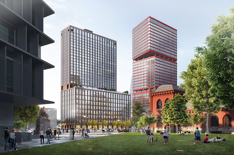 The West Tower at Schuylkill Yards rendering, courtesy of Brandywine.