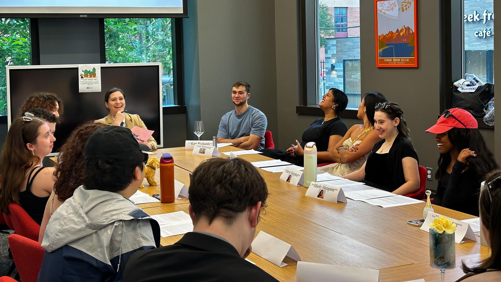Students in the Real Housewives of Criminology Honors course participate in their final "class reunion."