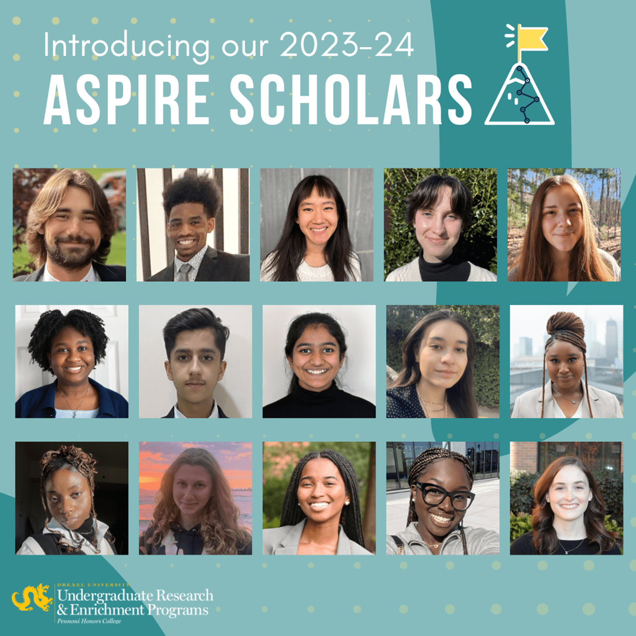 headshots of 2023-24 Aspire Scholars cohort