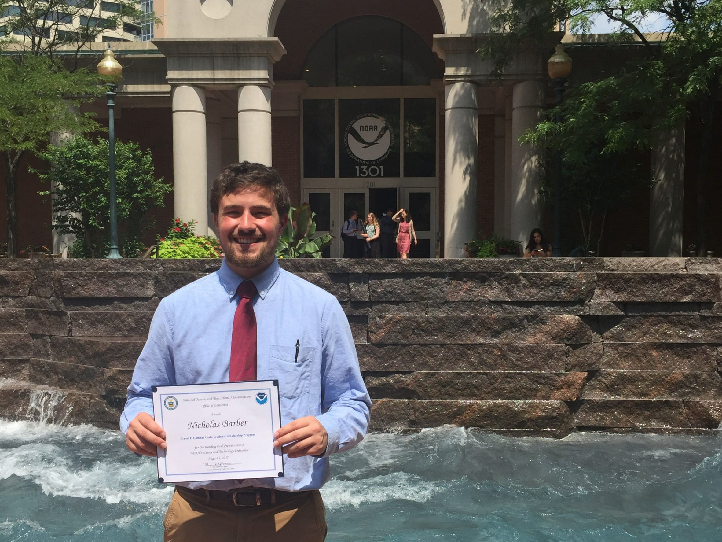 Nick Barber NOAA Best Presentation award