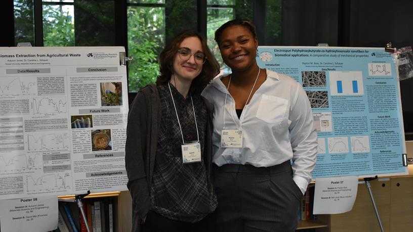 Two STAR Scholars with their research posters