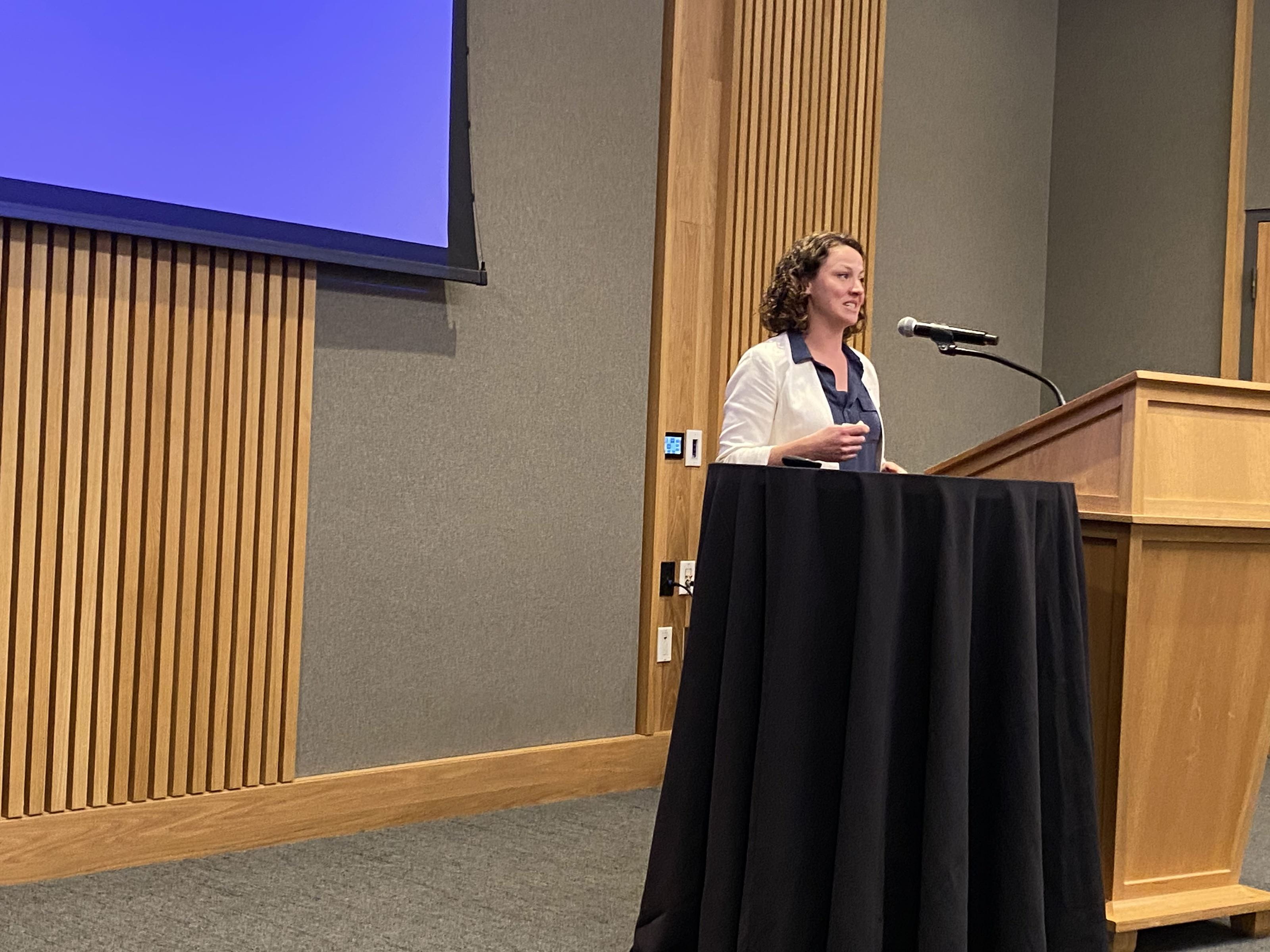 Kara Spiller presenting at the CGT symposium