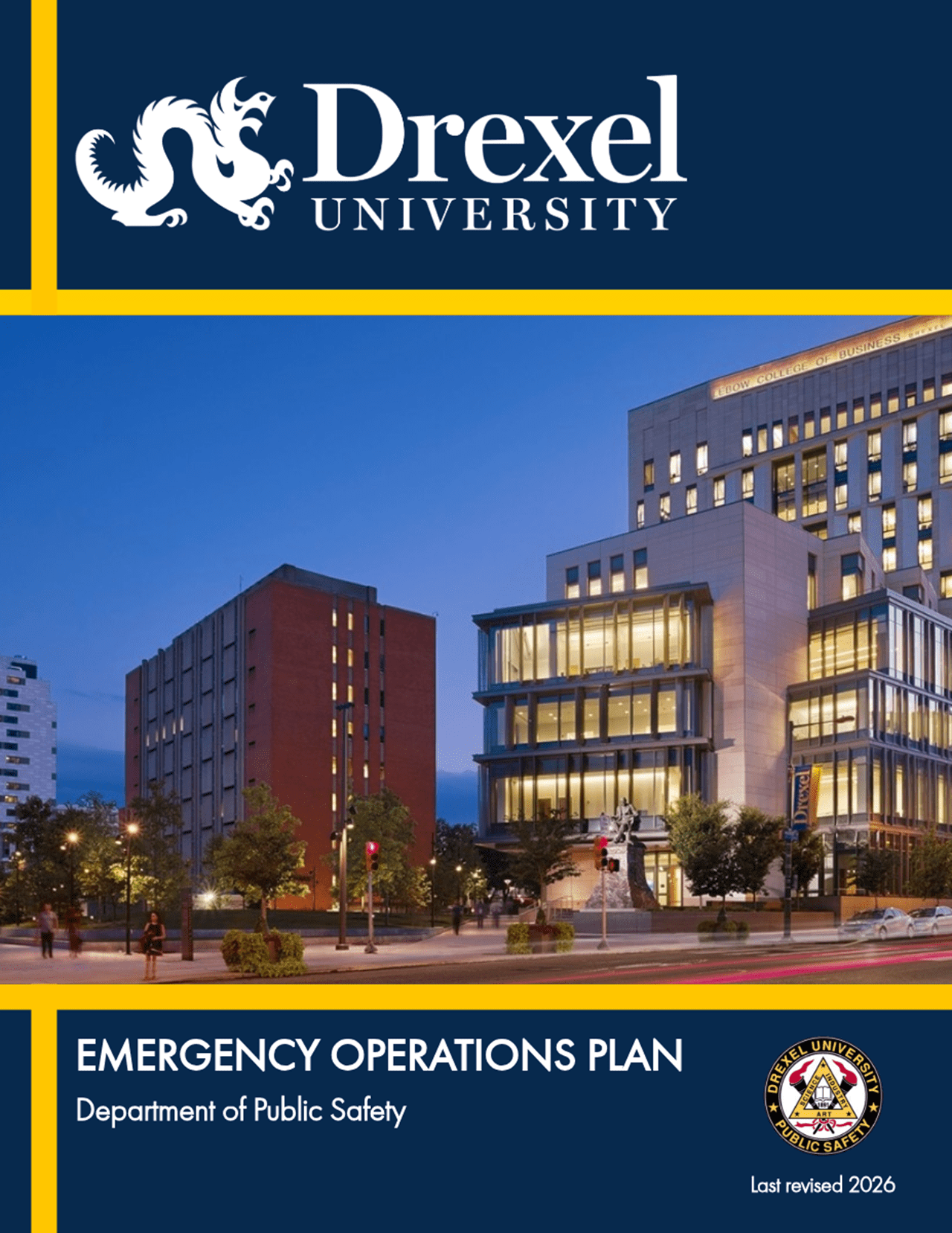 Drexel Emergency Operations Plan Cover Page