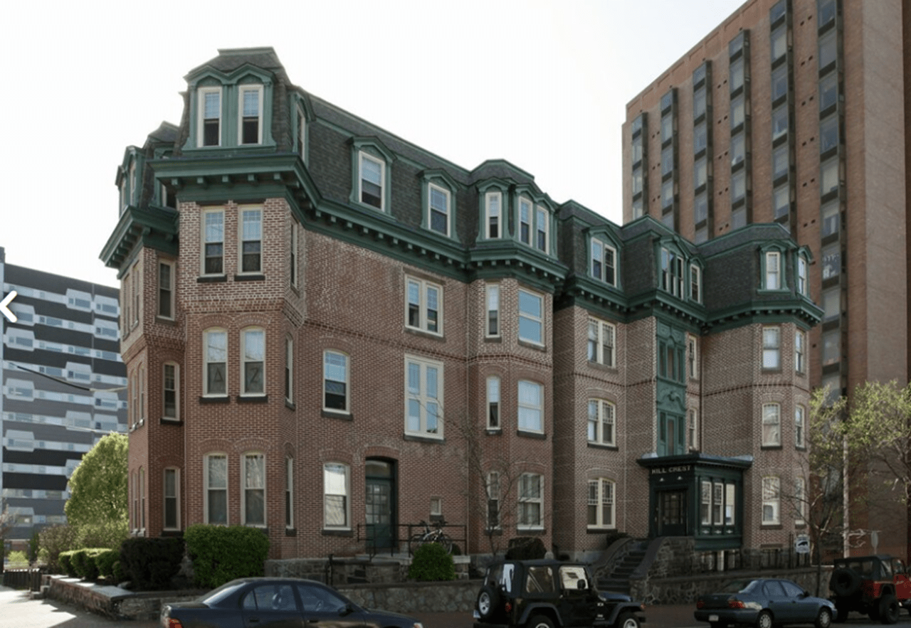 Exterior photo of Hillcrest Graduate Apartments University City.