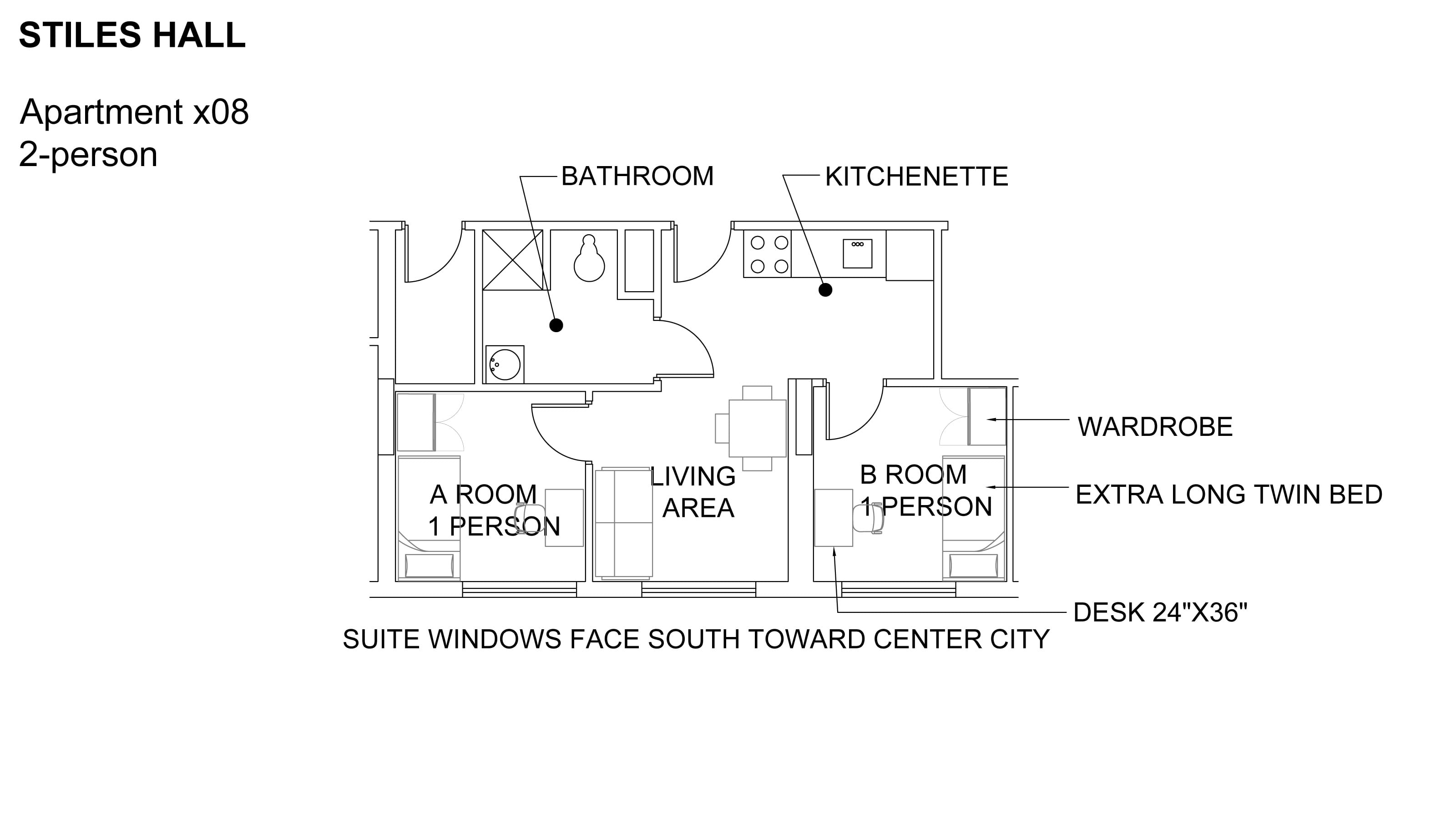Stiles Hall Suite Floor Plan