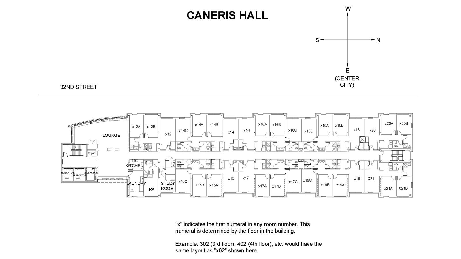 Caneris Hall 4 Person Suite Floor Plan