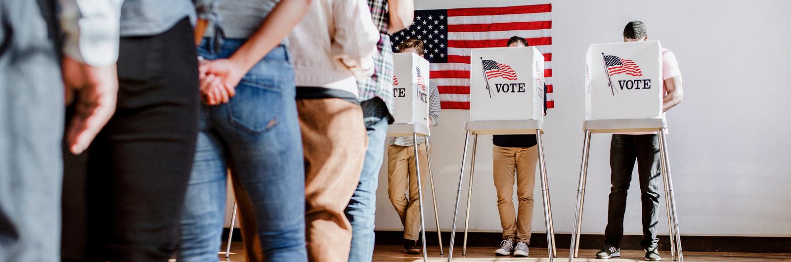 line outside of united states voting booth