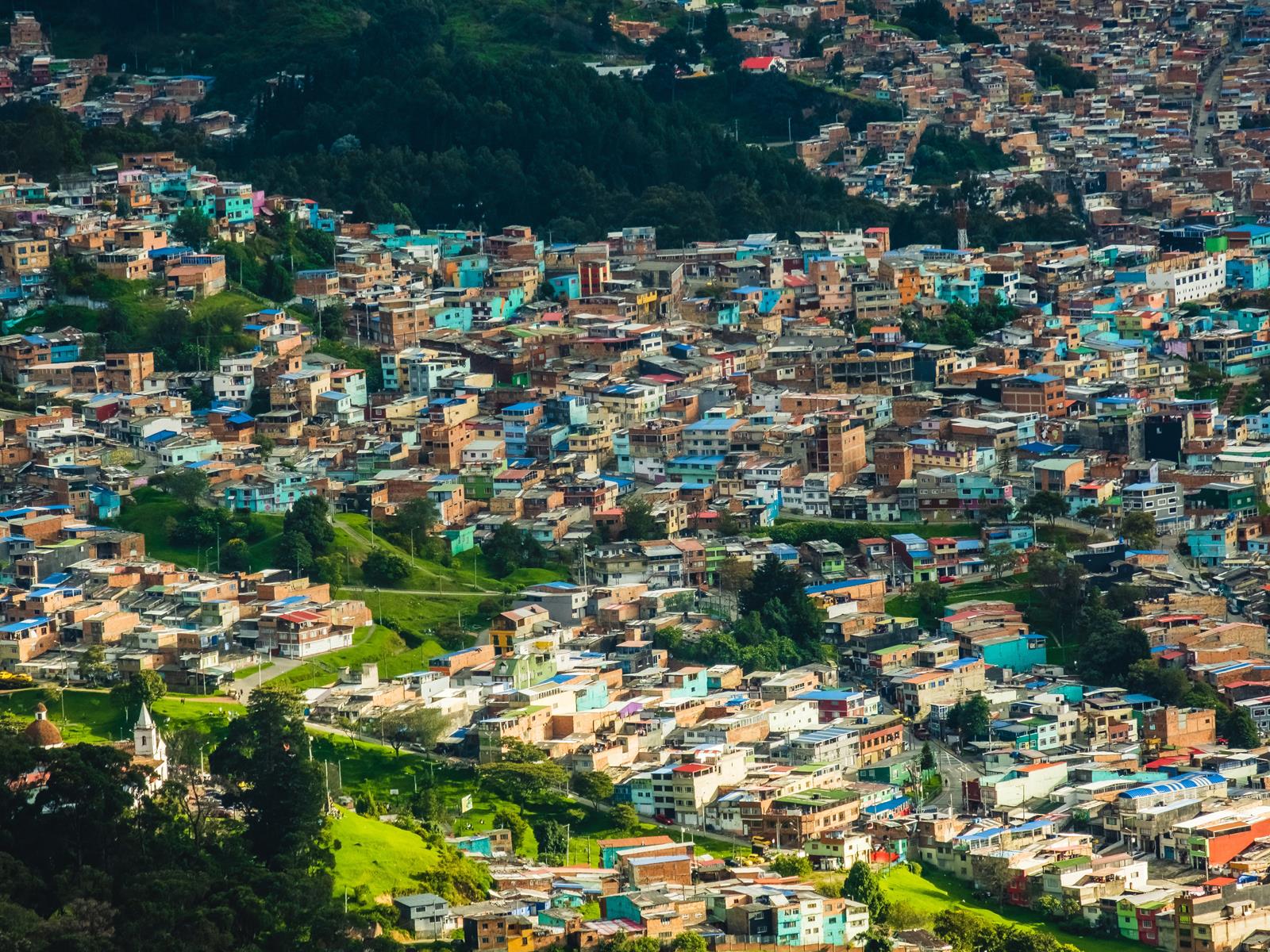 Bogota neighborhood near la Candelaria downtown