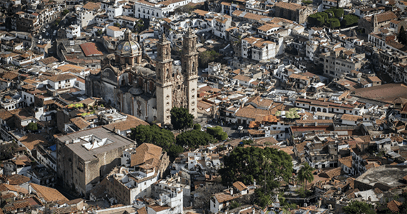 arial view of a Latin American city