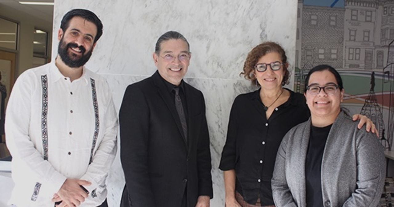 Census Director Robert Santos with Usama Bilal, Ana Diex Roux, and Stephanie Hernandez