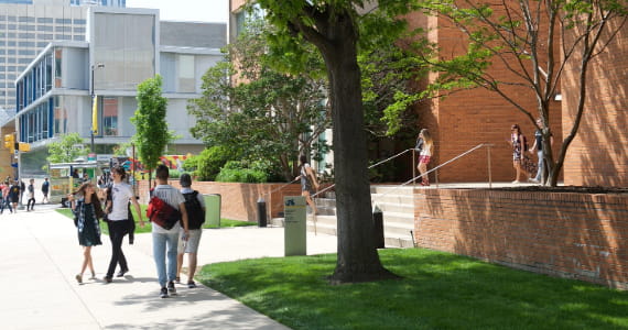 Dornsife Exterior with People