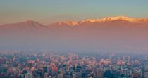 Smog over a city in Chile