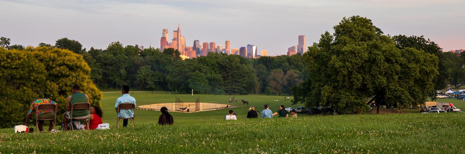 view of Philadelphia from Belmont Plateau