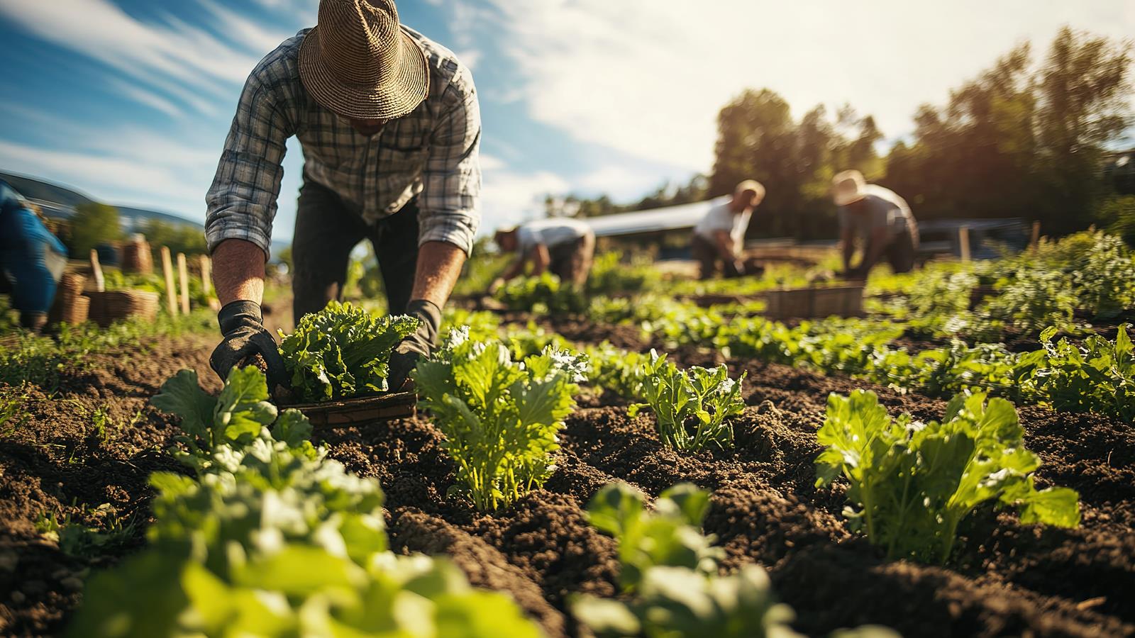 Person harvesting produce
