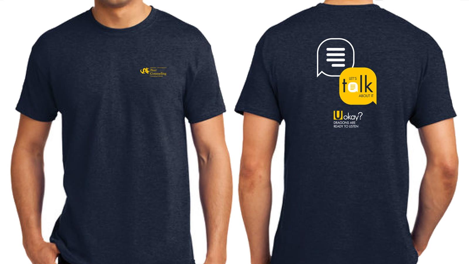 Drexels Peer Counseling UOkay campaign t-shirt