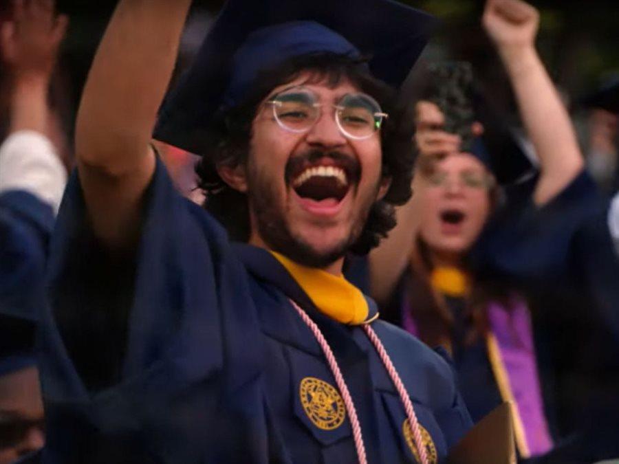 Drexel student celebrating at graduation