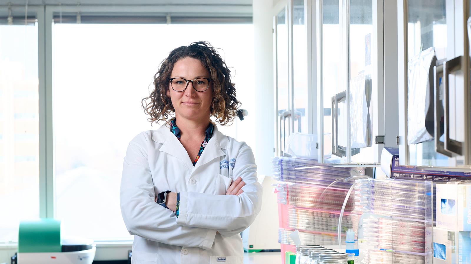 Kara Spiller in lab