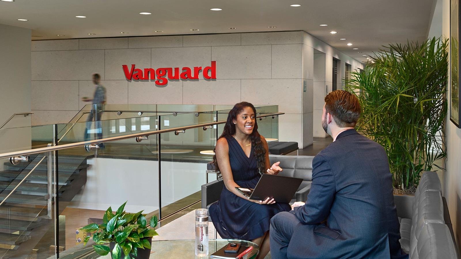 Drexel Co-op student speaking with employee