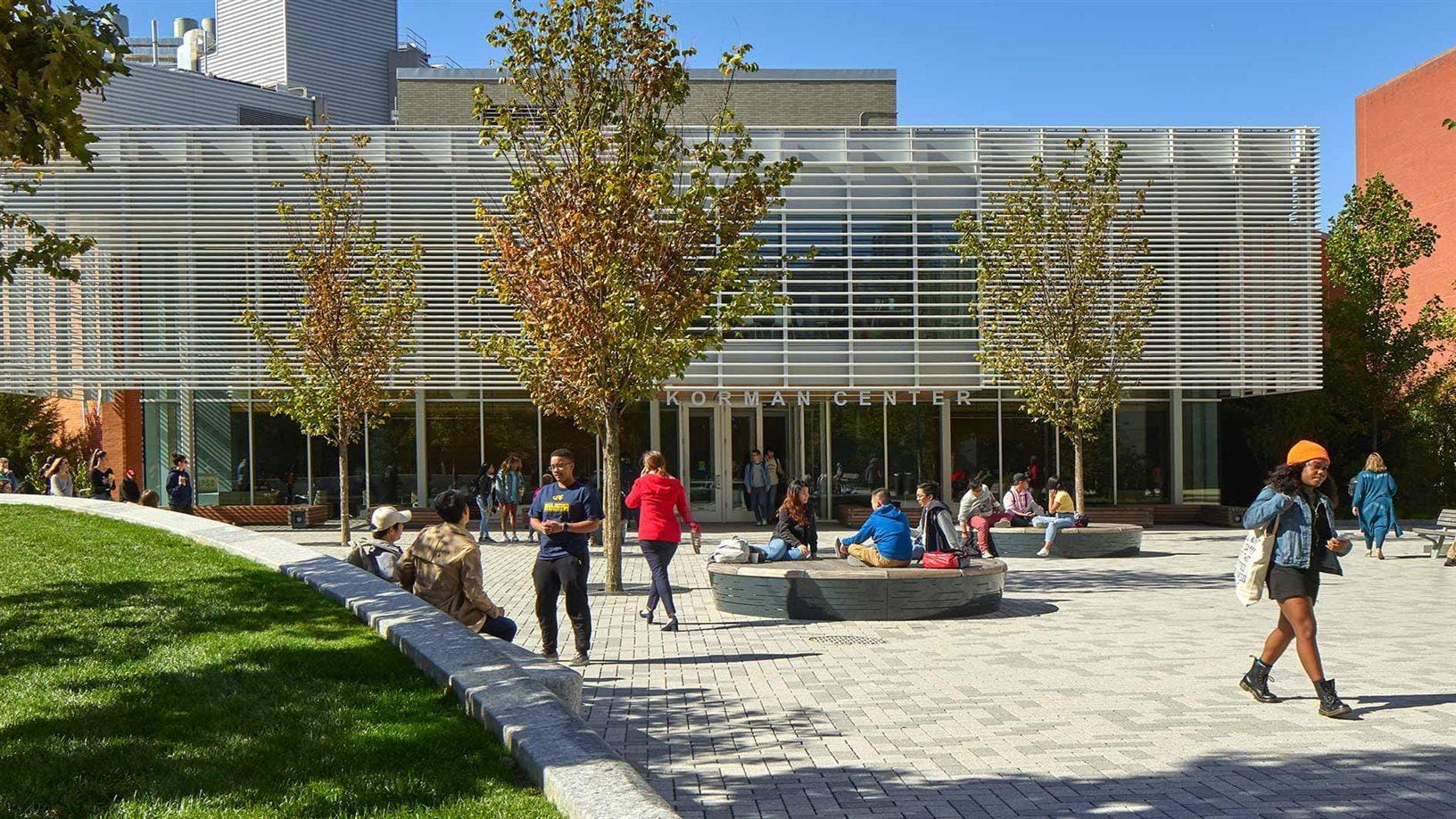 Students gathered in the Quad