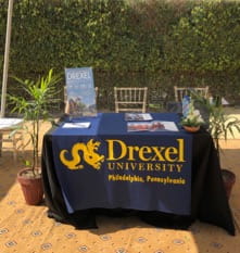 Drexel University Table at an Admissions Event in Pakistan