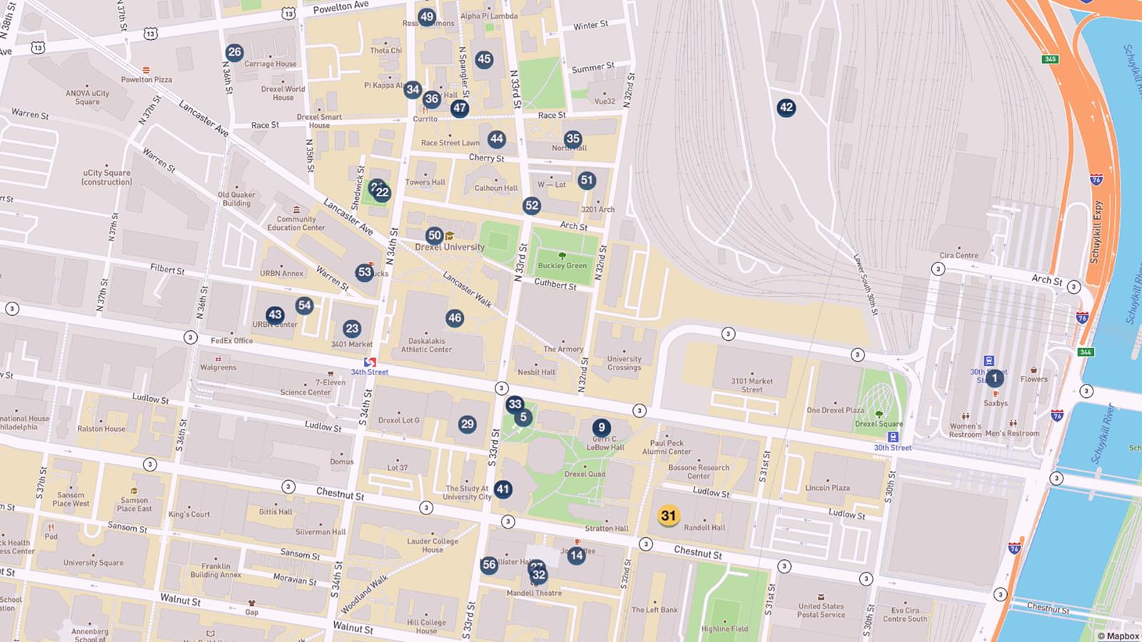 Drexel University Campus Map