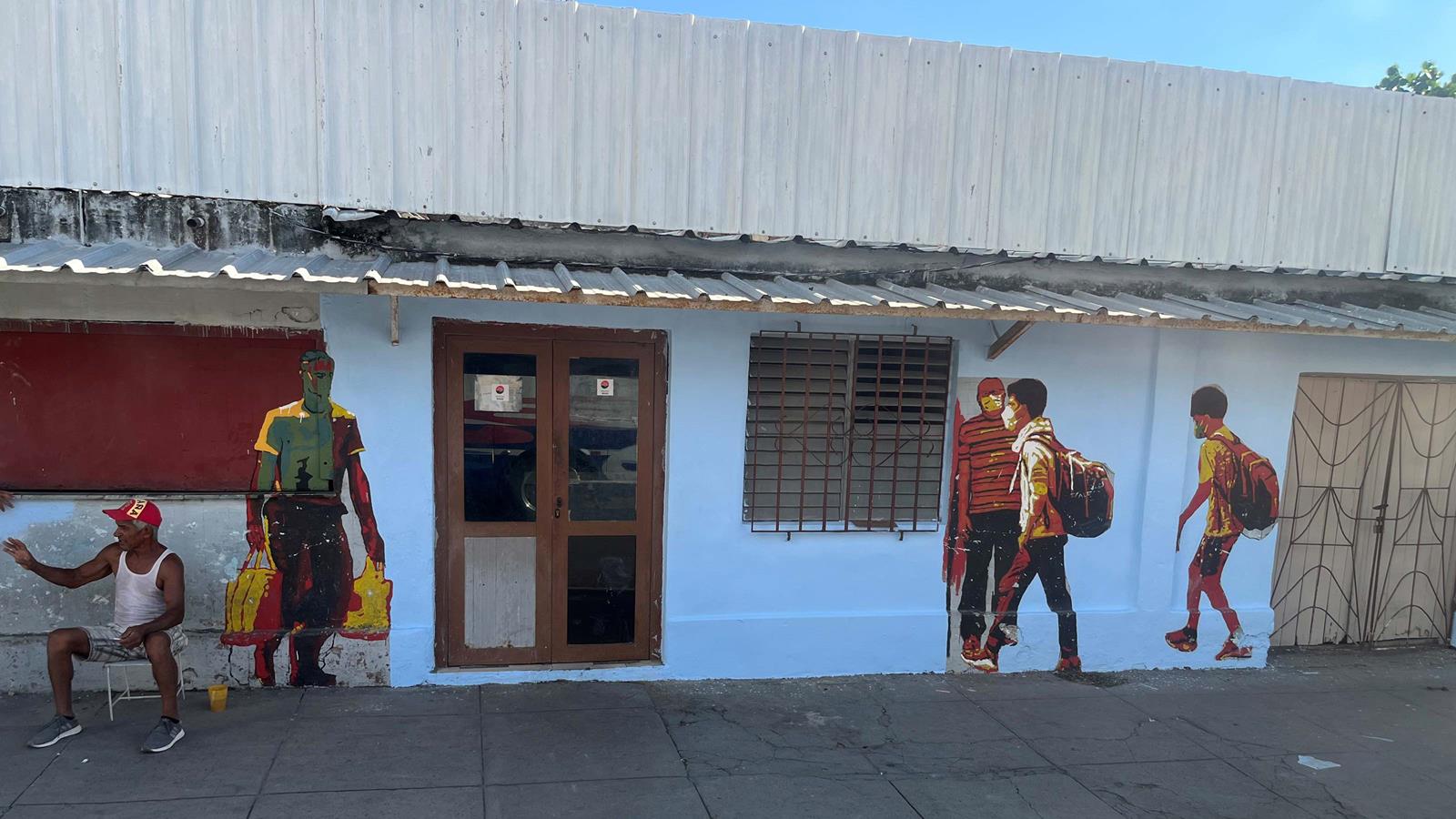 Painted building in Cuba