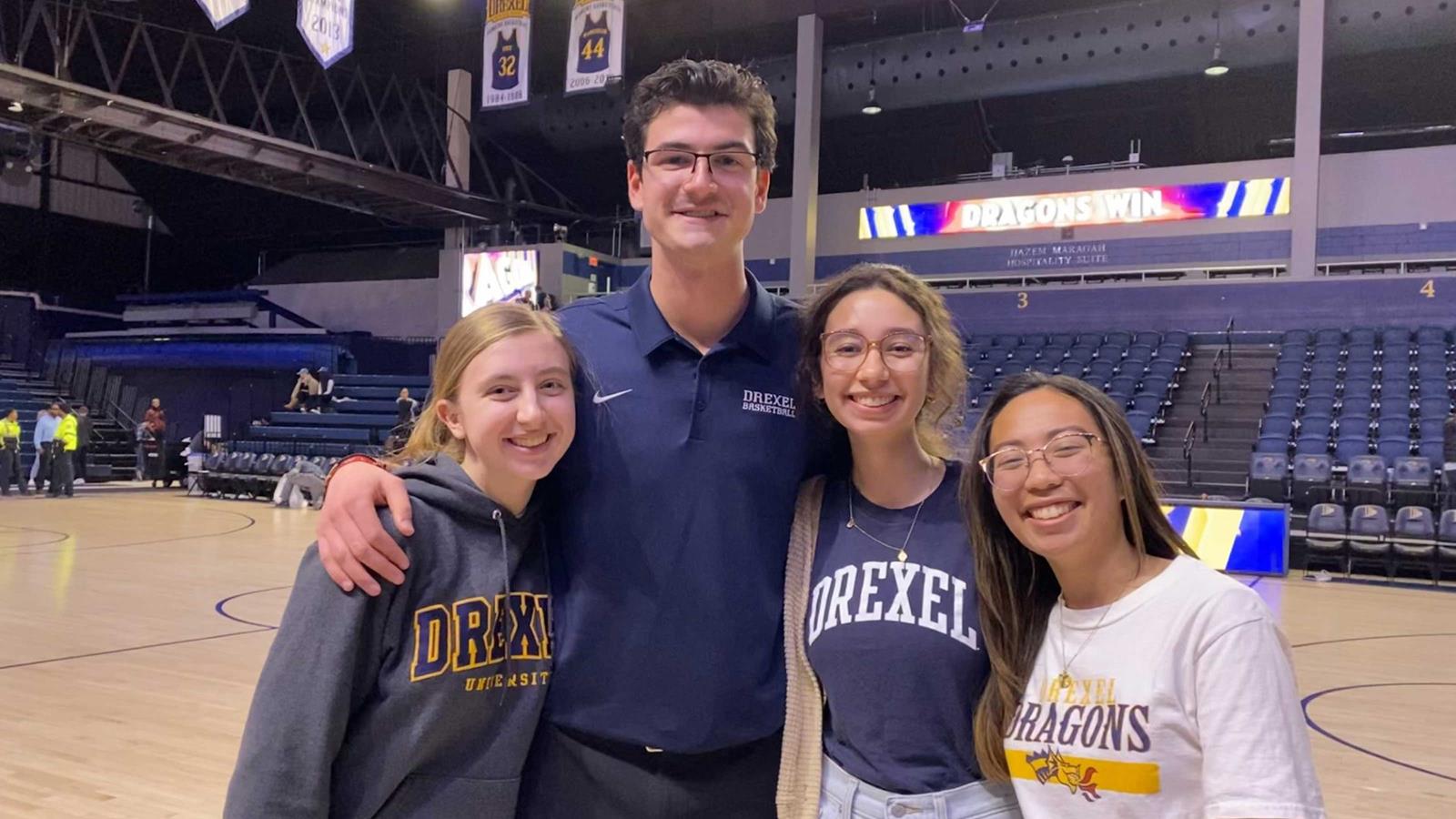 Four people in Drexels Athletic Center