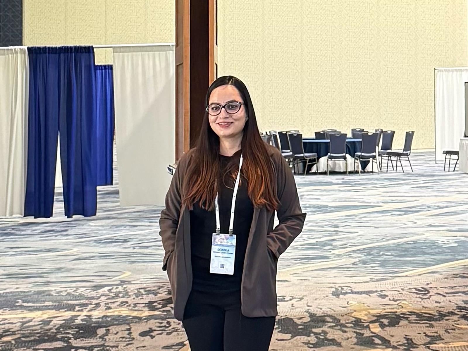 Drexel student standing in a doorway